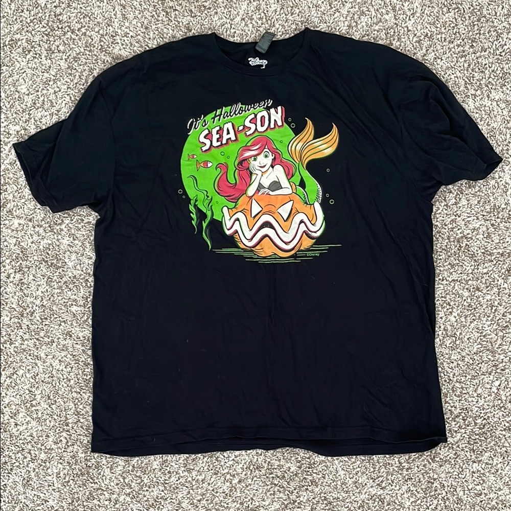 Disney Black Halloween little mermaid Sea-son T-Shirt